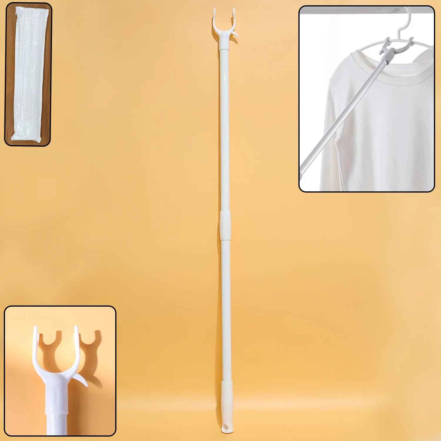 Premium Long Reach Clothes Hook Rod – 86 cm for Easy Access - Buy Online at Alikart