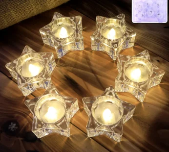 Flameless Star-Shaped LED Candles (6 Pc / Set)