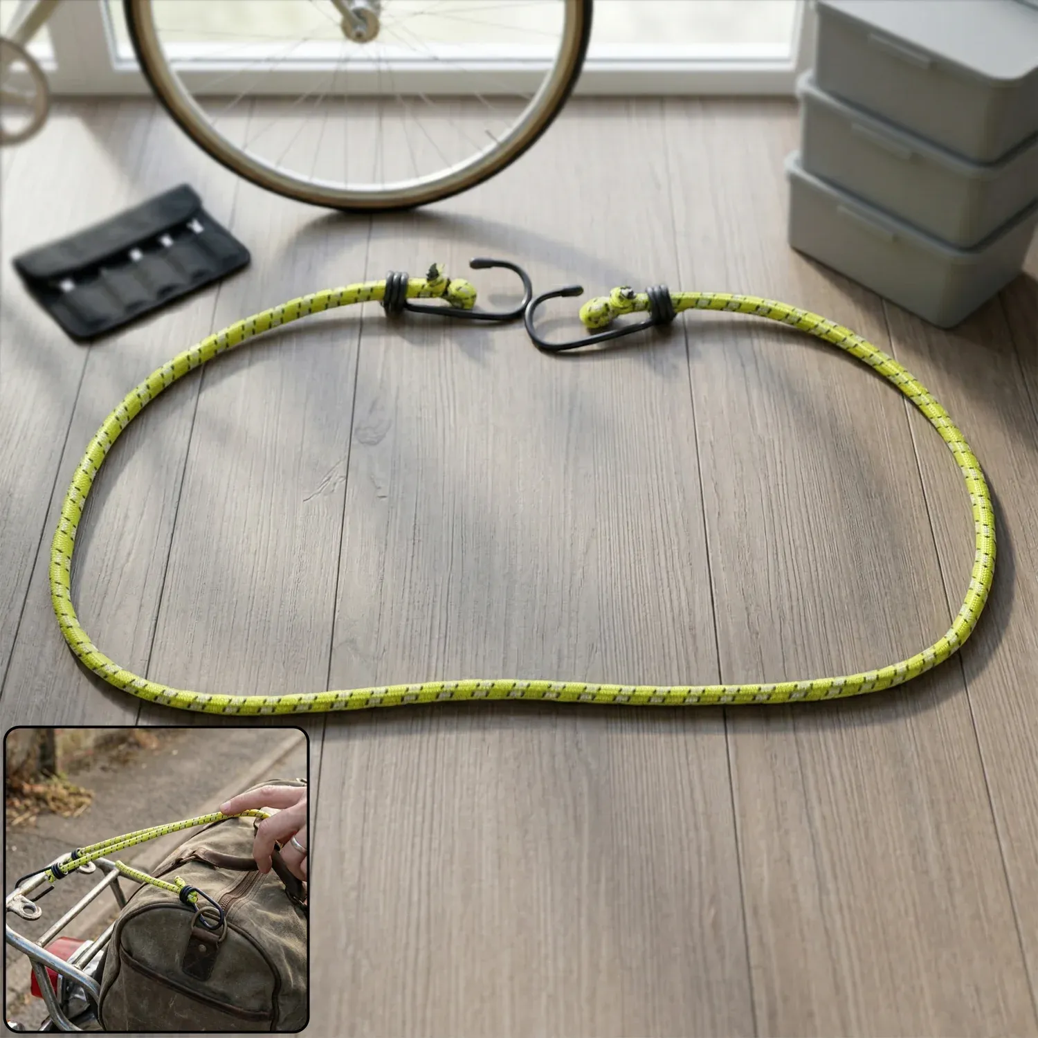 Premium Heavy Duty Elastic Bungee Cord with Hooks – 90 cm Tie Down Strap - Buy Online at Alikart
