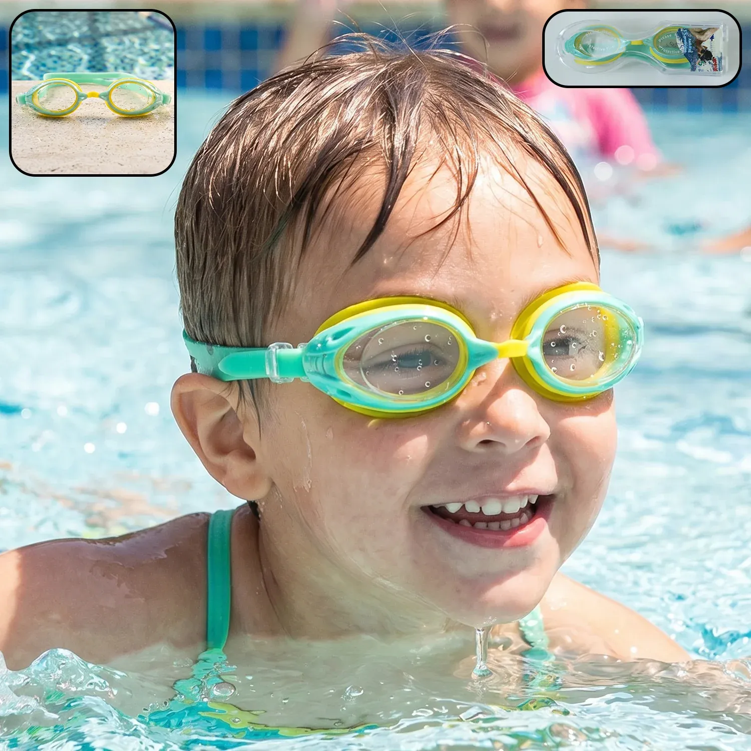 Premium Kids Dual Color Swimming Goggles – Comfortable Fit & Clear Vision - Buy Online at Alikart