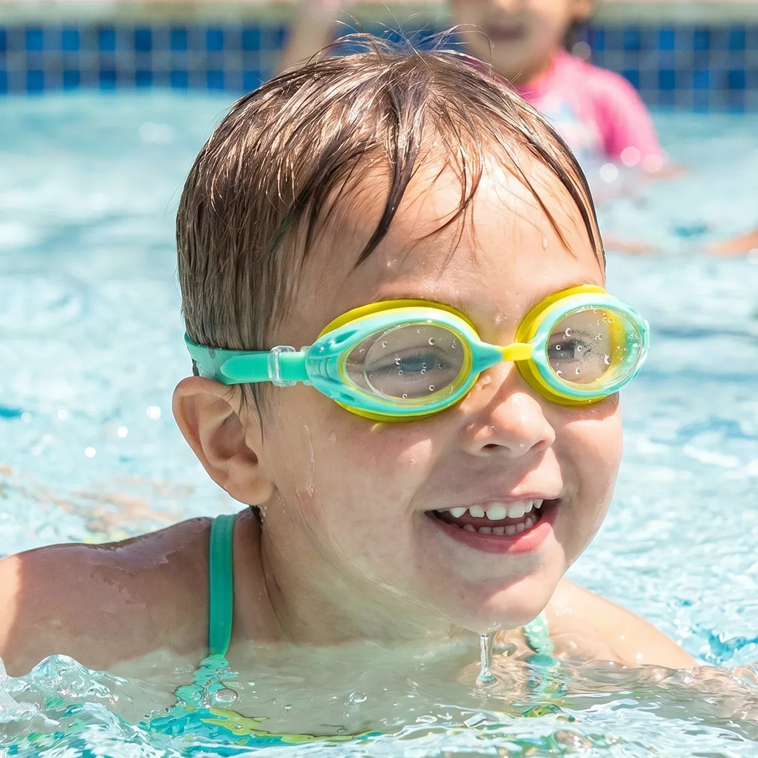 Kids Dual Color Swimming Goggles – Comfortable Fit & Clear Vision - Detailed Feature View 2