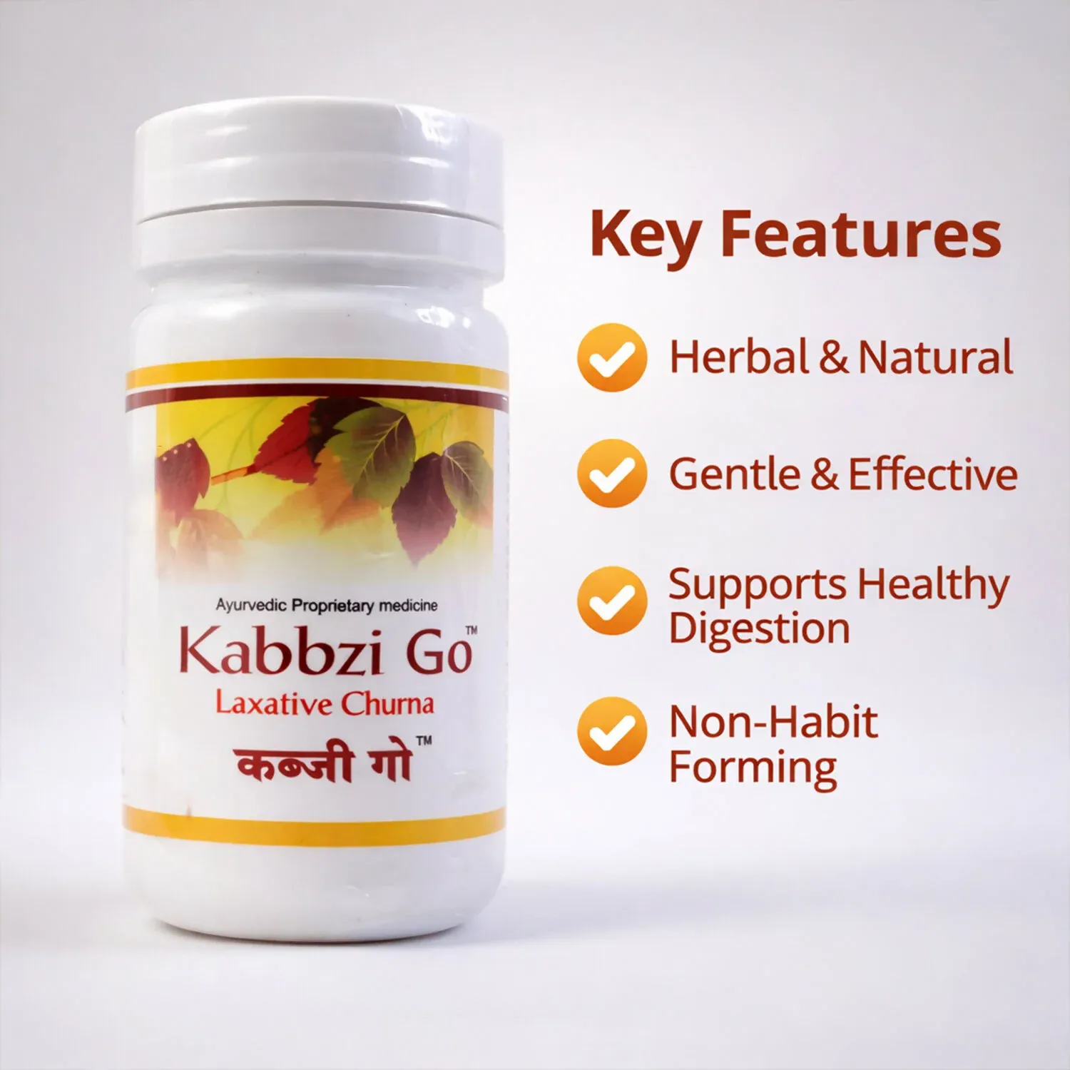 Kabbzi Go Laxative Churna – Ayurvedic Herbal Powder for Constipation Relief (10 Gm) - Detailed Feature View 1