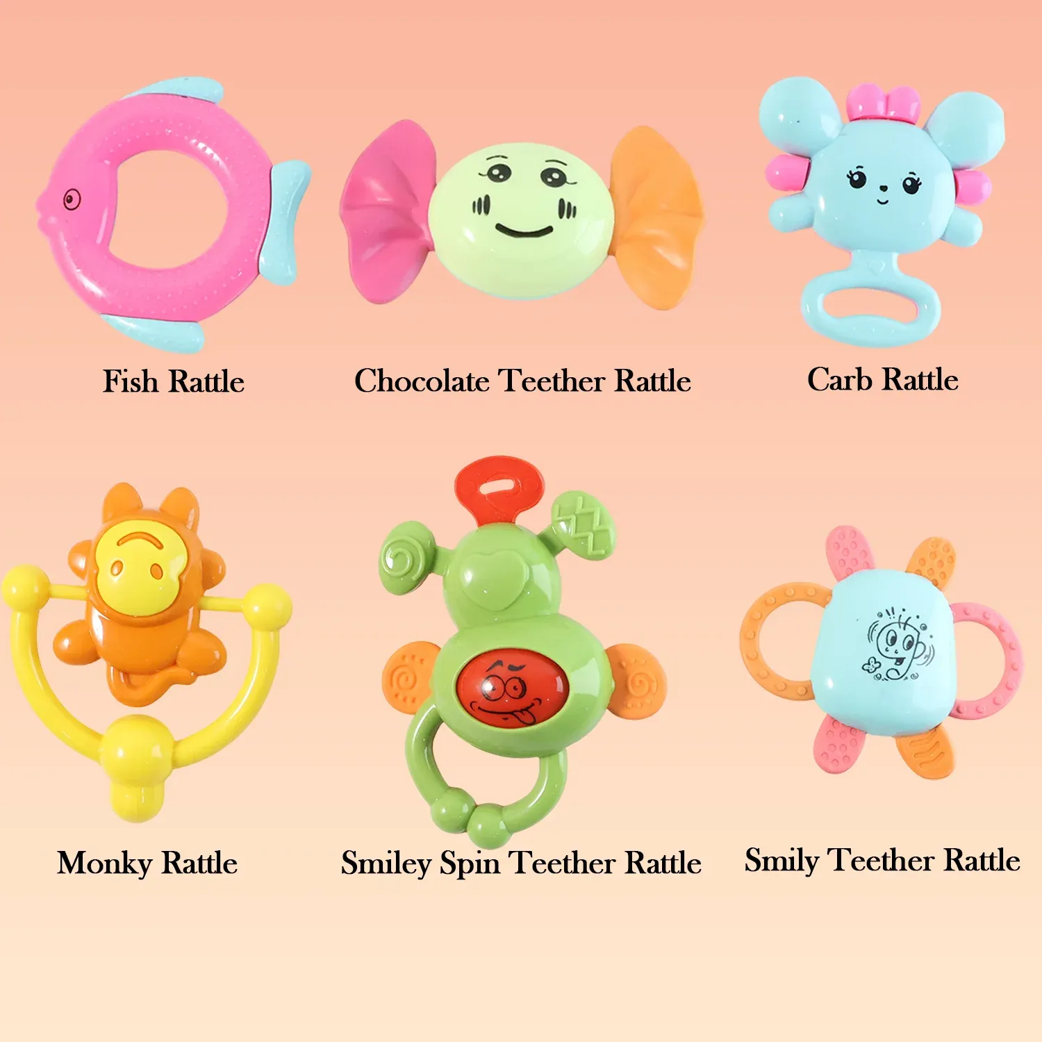 Baby Rattle Set – 6-in-1 Sensory Development Toys - Detailed Feature View 5