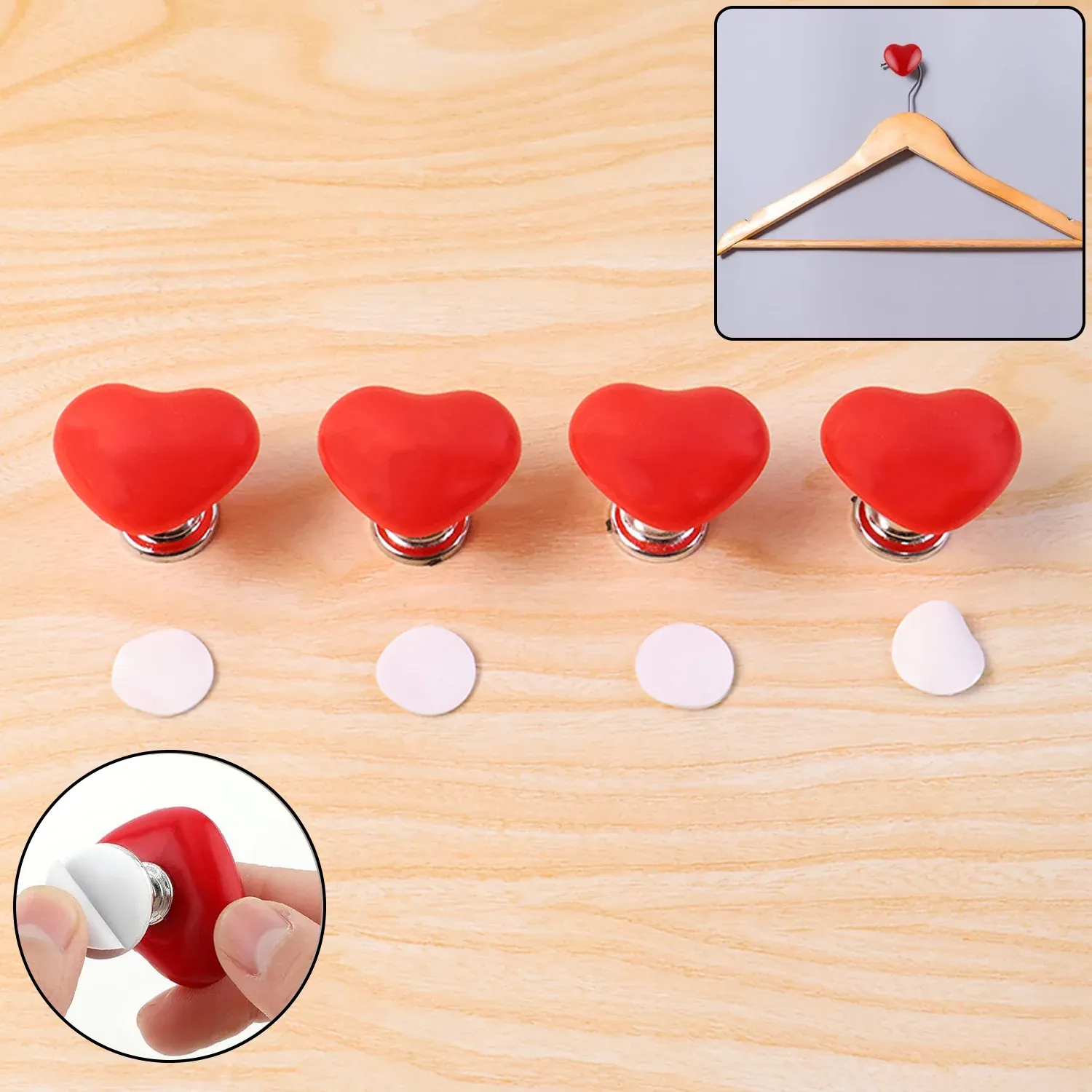 Premium Heart-Shaped Toilet Flush Button – Stylish & Durable 4 Pc Set - Buy Online at Alikart