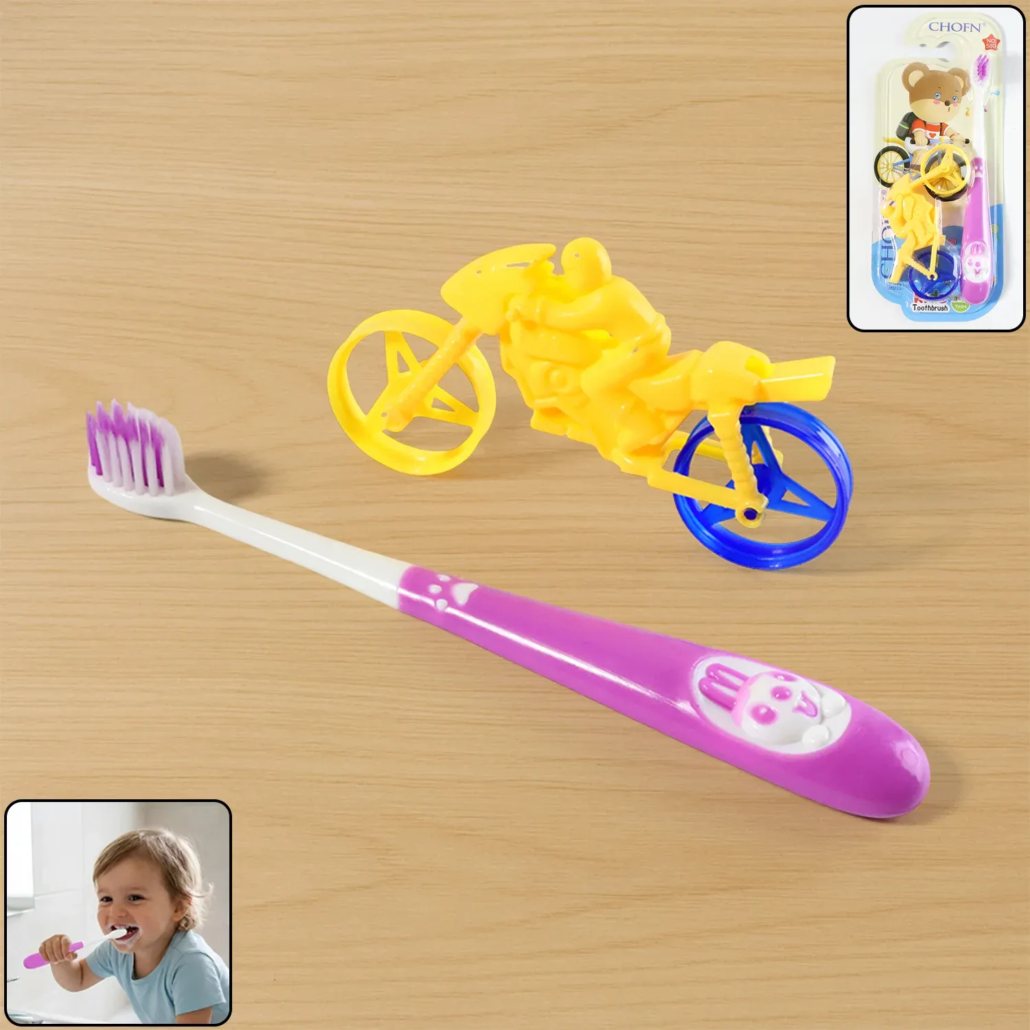 Premium Kids Toothbrush and Bike Toy Set - Buy Online at Alikart