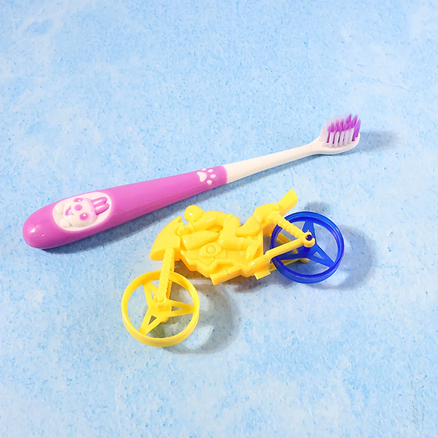 Kids Toothbrush and Bike Toy Set - Detailed Feature View 2