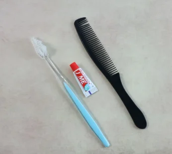 3-in-1 Travel Hygiene Kit with Toothbrush, Toothpaste & Comb