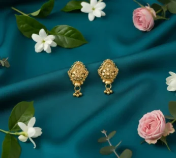 3 Drops Golden Earrings for Women & Girls – Traditional Fancy Jewellery Gift
