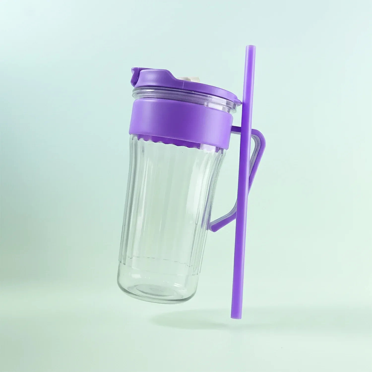 Kiddie Plastic Tumbler with Straw & Handle - 500ml - Detailed Feature View 6