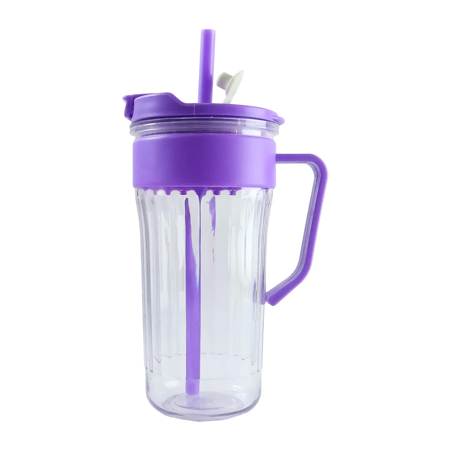 Kiddie Plastic Tumbler with Straw & Handle - 500ml - Detailed Feature View 4