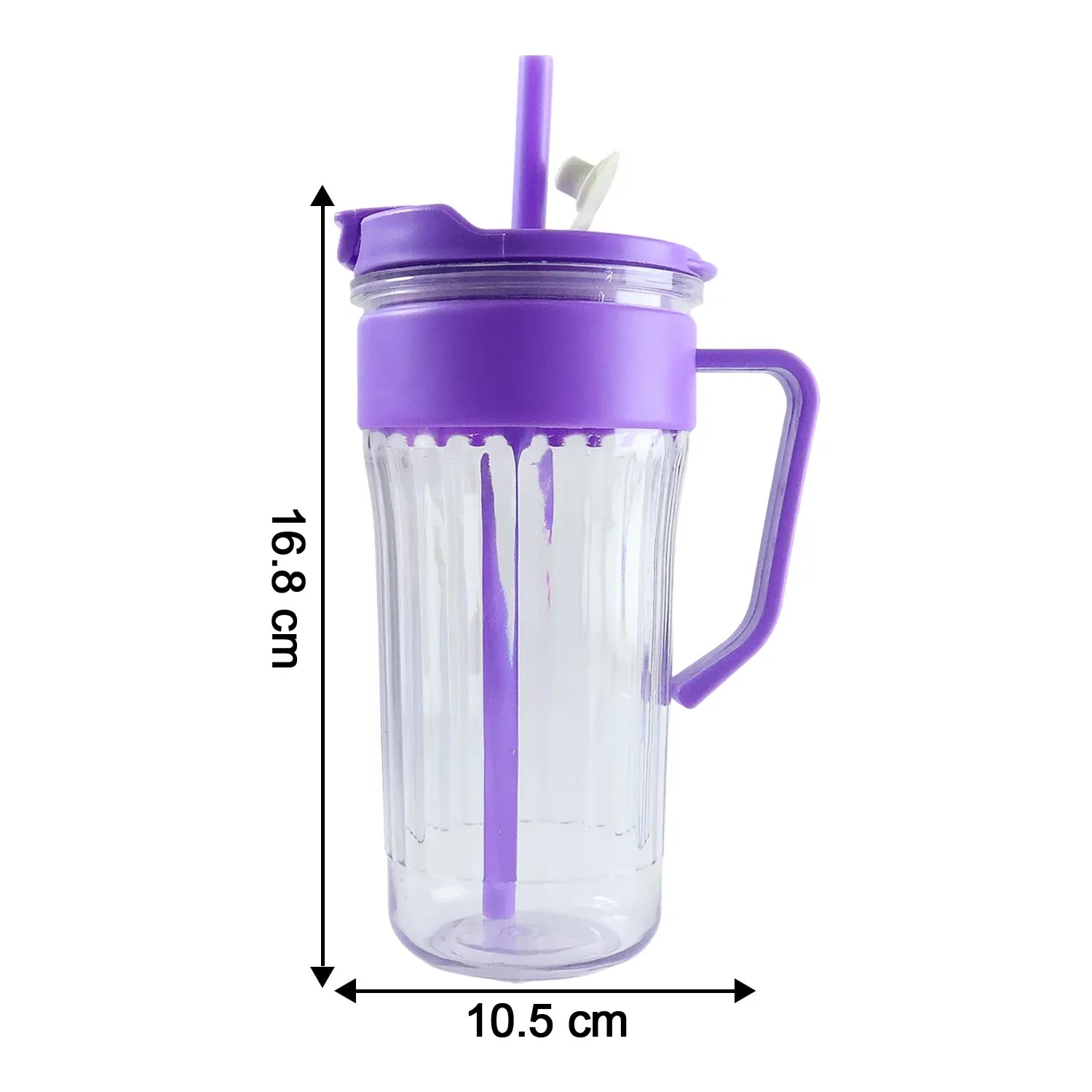 Kiddie Plastic Tumbler with Straw & Handle - 500ml - Detailed Feature View 5