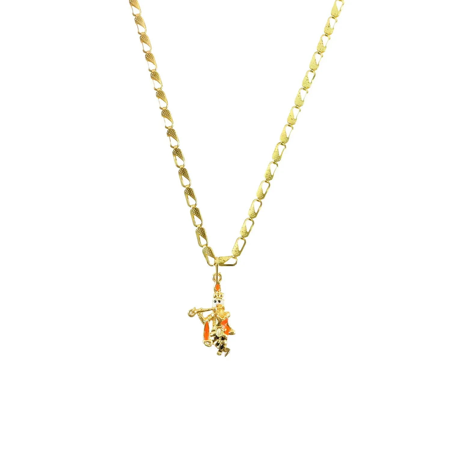 Lord Krishna Pendant with Chain – Eternal Divine Charm Necklace - Detailed Feature View 4