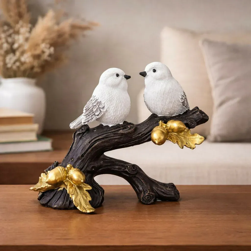 Premium Bird Couple Showpiece – Elegant Decor for Home & Office - Buy Online at Alikart