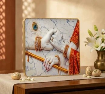 3D Radha Krishna Crystal Wall Art Frame – Elegant 12×12 Inch Decor