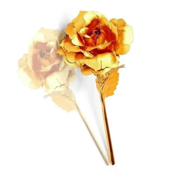 Golden Roses Set of 3 – Elegant 24K Gold Foil Forever Roses