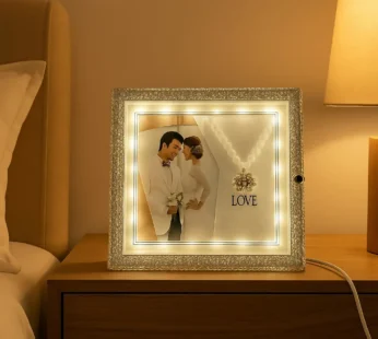 Square LED Love Photo Frame Lamp for Romantic Bedroom Decor