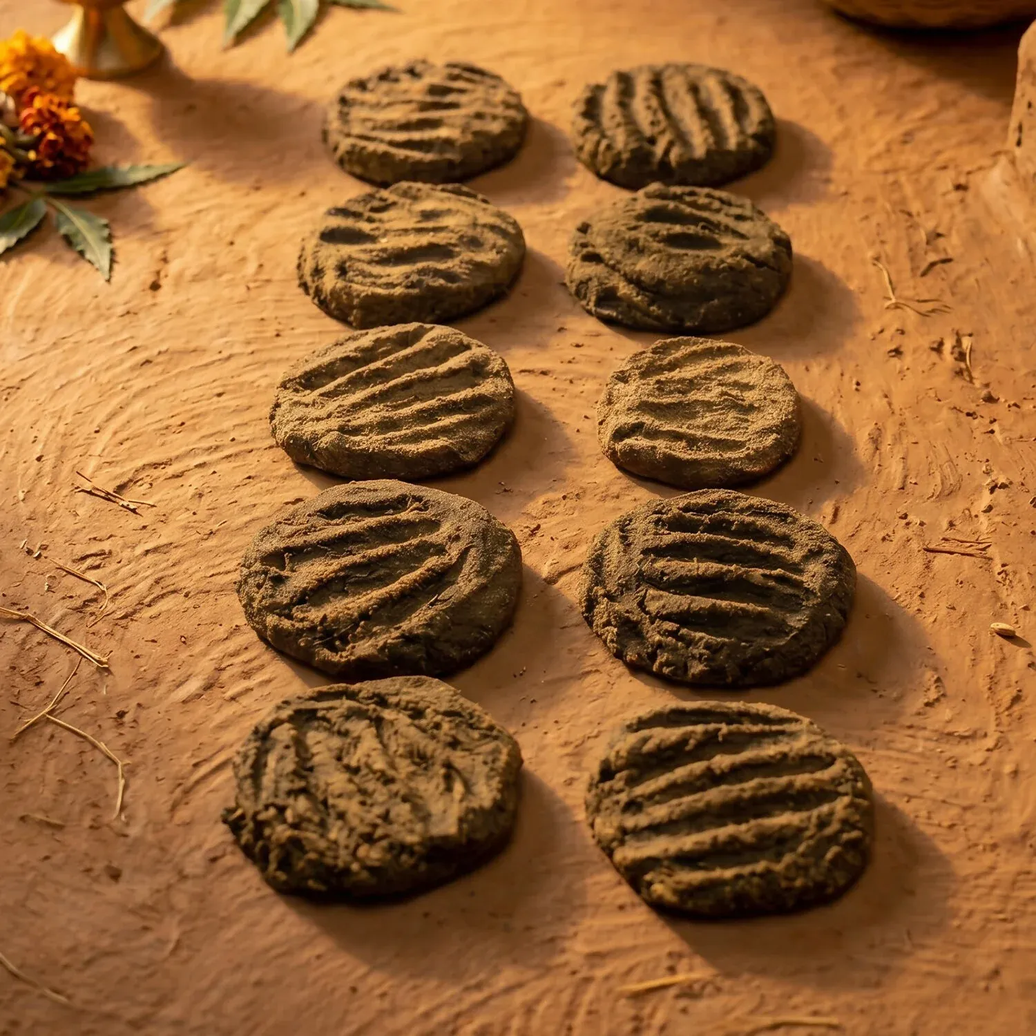Premium Cow Dung Cakes for Havan Puja Sambrani Dhoop Uple Ritual Use (1 kG) - Buy Online at Alikart