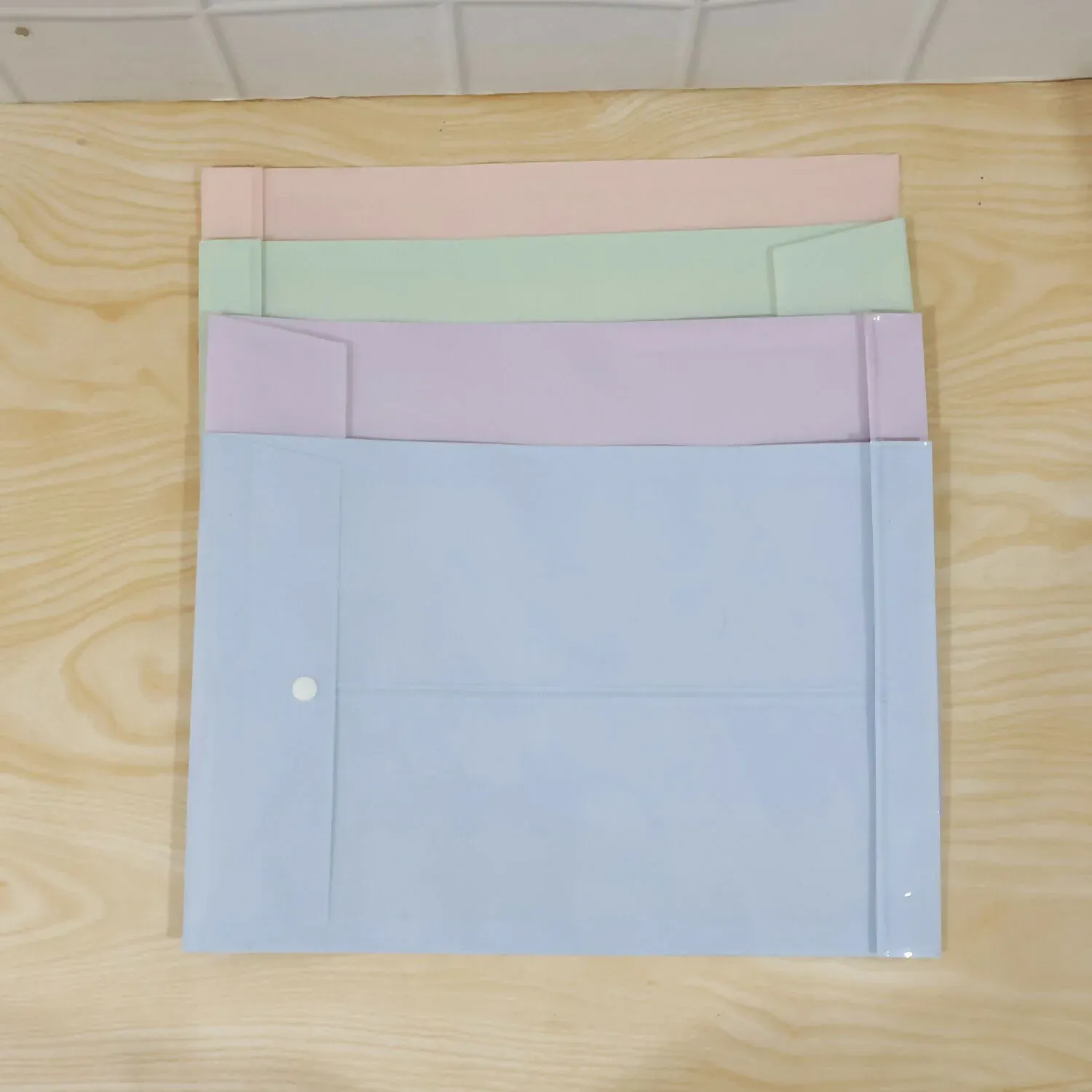 Pastel A4 Vertical Document Folder with Button Closure - Mix Colour - Detailed Feature View 6
