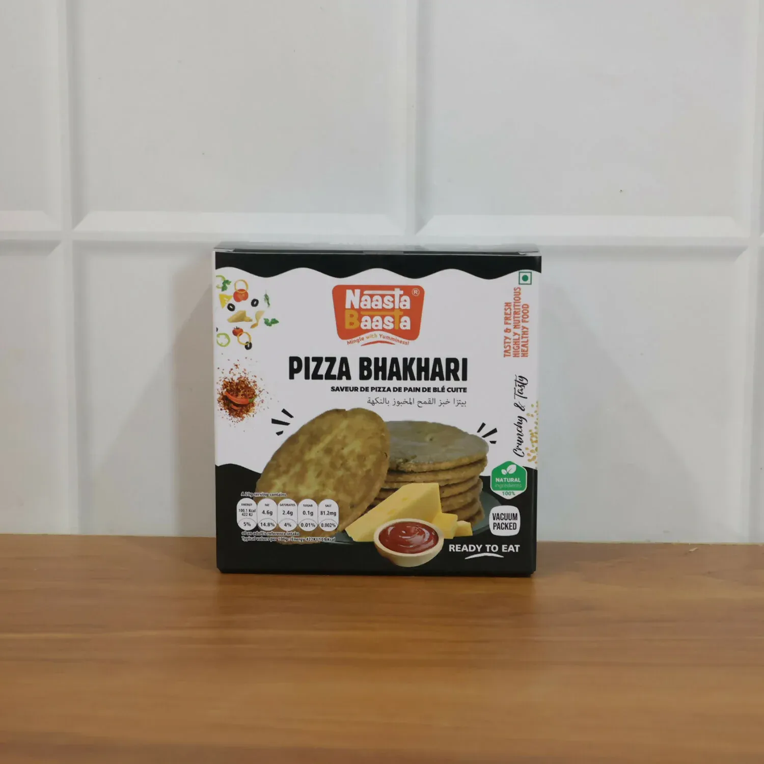 Naasta Baasta Pizza Bhakhari - Pizza Flavor & Crispy Ready to Eat Snack Delight (200 Gm) - Detailed Feature View 6