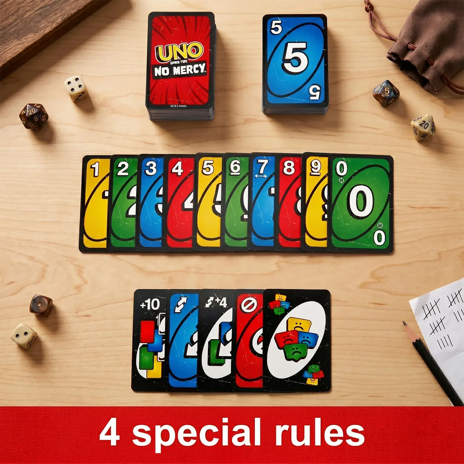 UNO Show ’Em No Mercy Card Game, Extreme Family Party Game - Detailed Feature View 2