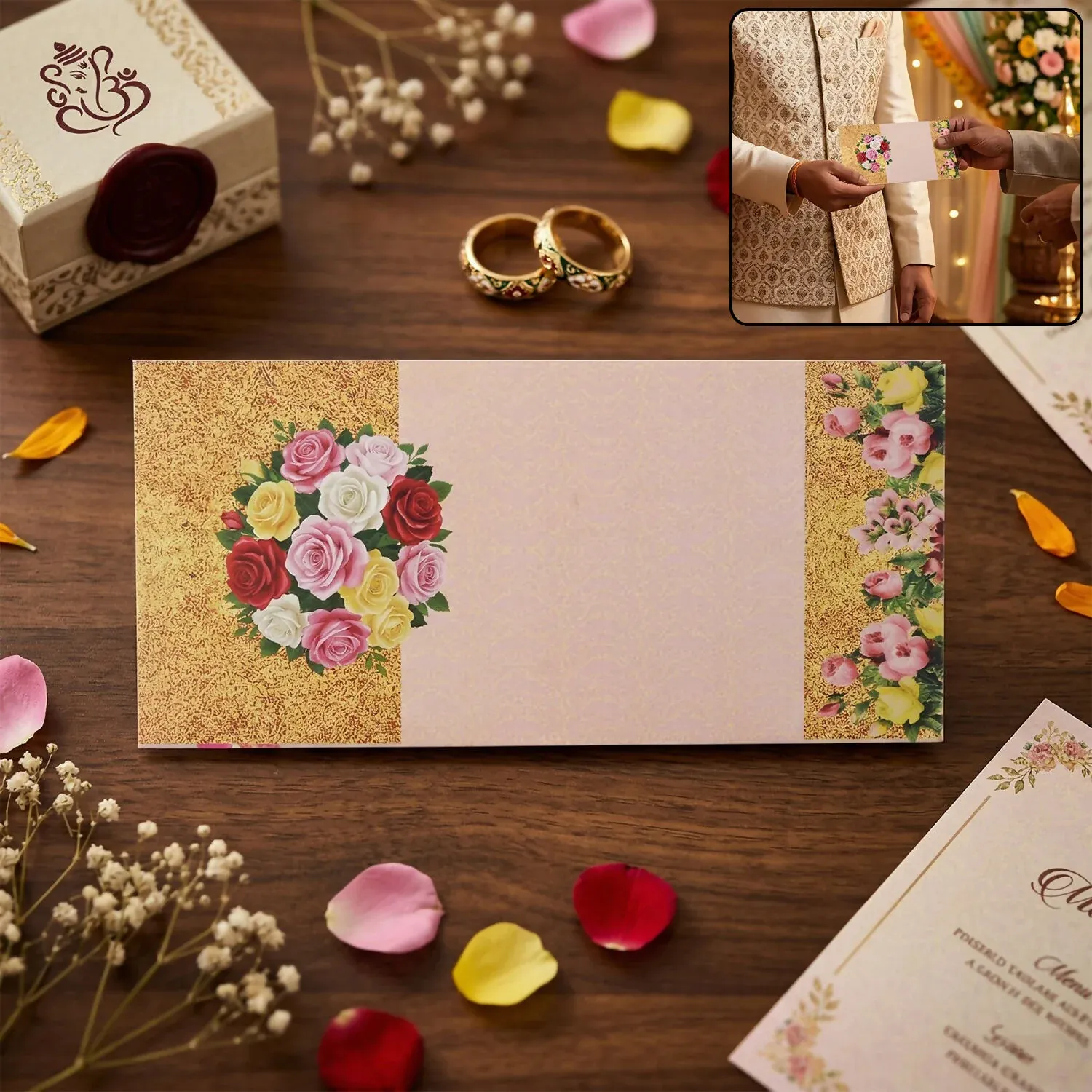 Premium Premium Designer Floral Wedding Shagun Envelope – Elegant Gift Wrap - Buy Online at Alikart