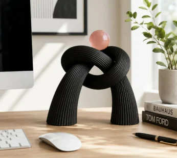 Modern Abstract Knot Sculpture – Elegant Home Decor Accent