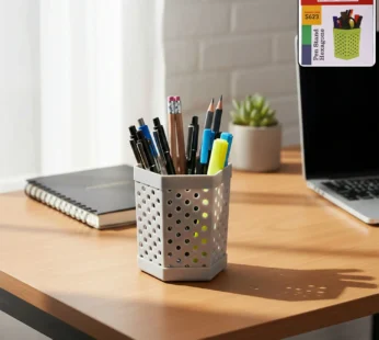Khyati Multipurpose Hexagon Pen Stand Desk Organizer, Stationery Holder for Office, School