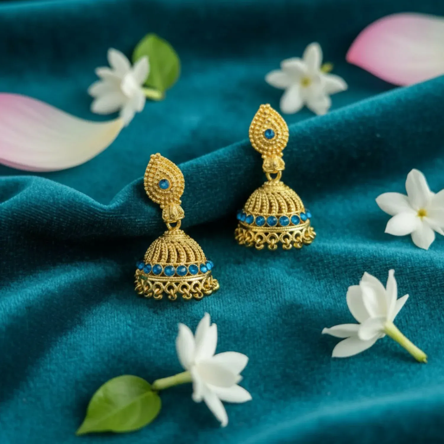 Premium Elegent Golden Earrings For Women & Girl Traditional Jewellery Stylish Fancy Jhumka Earrings - Buy Online at Alikart
