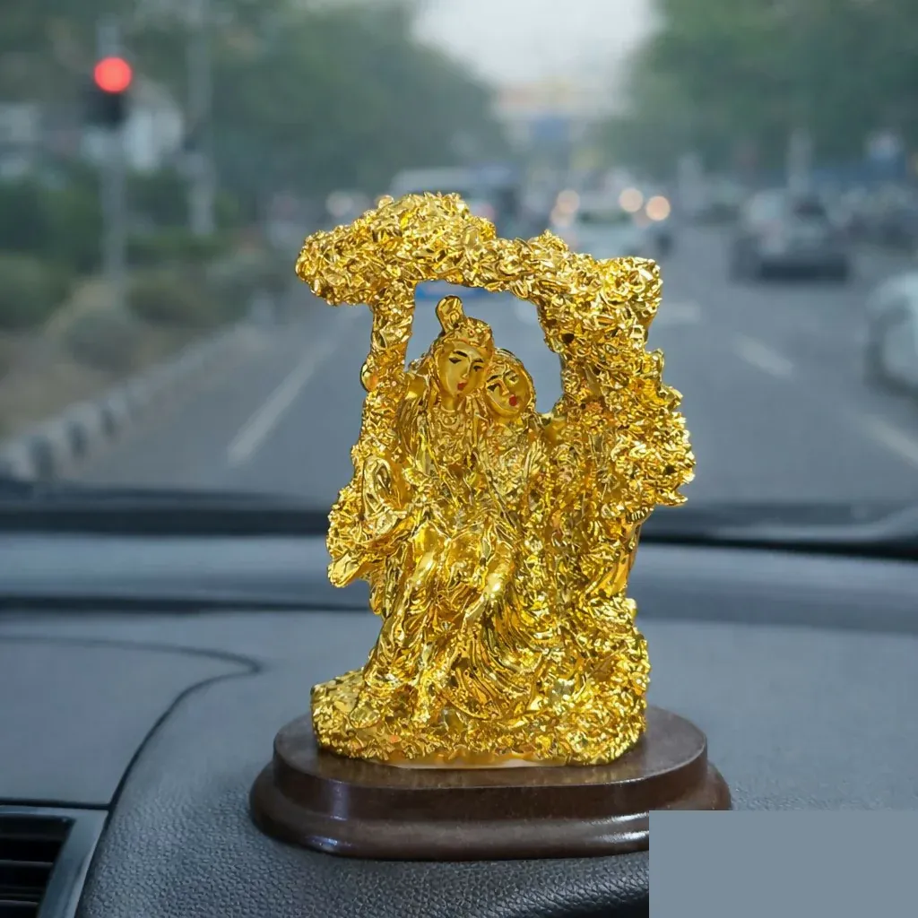 Radha Krishna Idol Decorative Showpiece for Home Temple - Detailed Feature View 3
