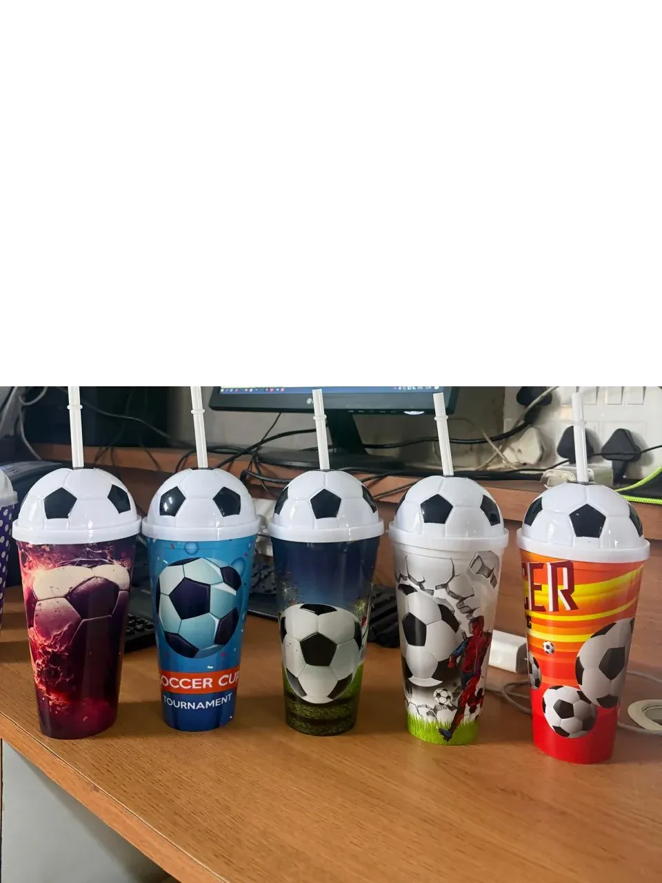 Plastic Football Sipper Cup – Perfect for Kids & Sports Fans - Detailed Feature View 6
