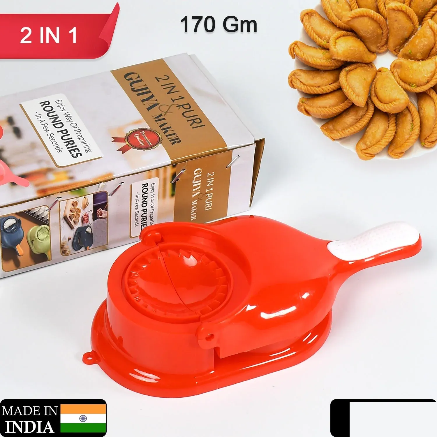 2-in-1 Dumpling Press Mould for Gujiya & Momos - Detailed Feature View 1