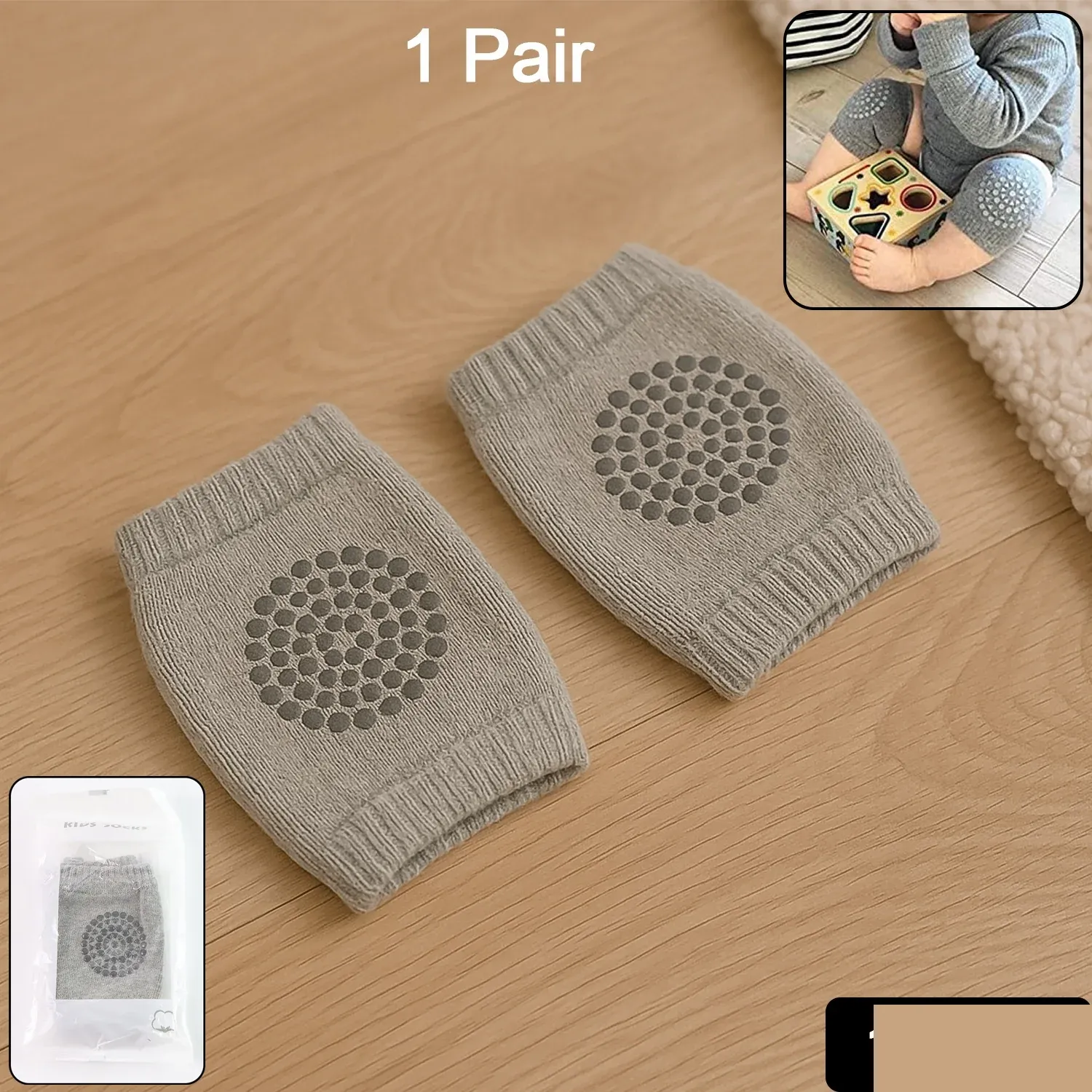 Toddler Wool Knee Protectors – Warmth and Injury Support - Detailed Feature View 1