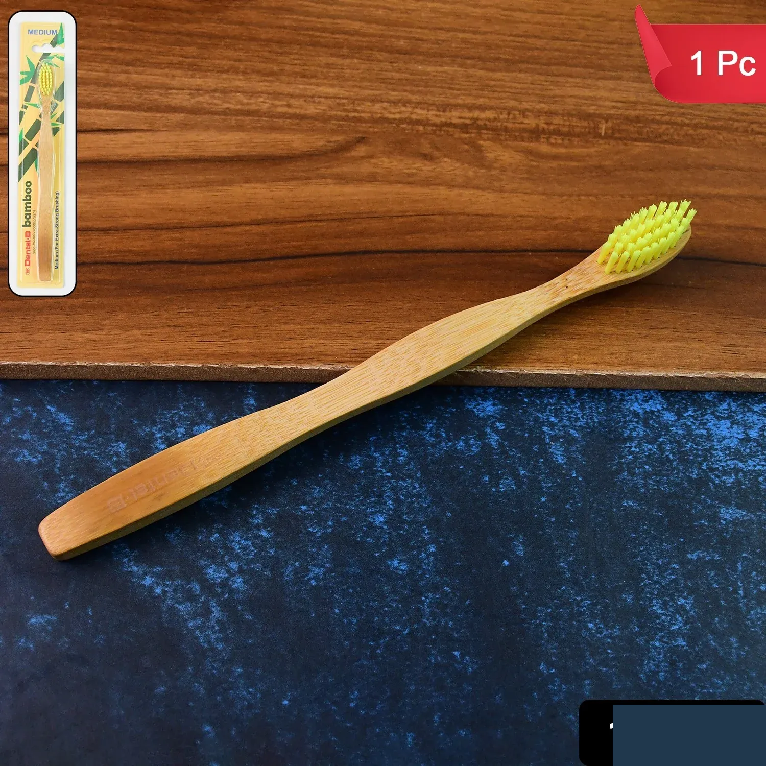 Bamboo Toothbrush – Eco-Friendly Medium Bristles for Gentle Cleaning - Detailed Feature View 1
