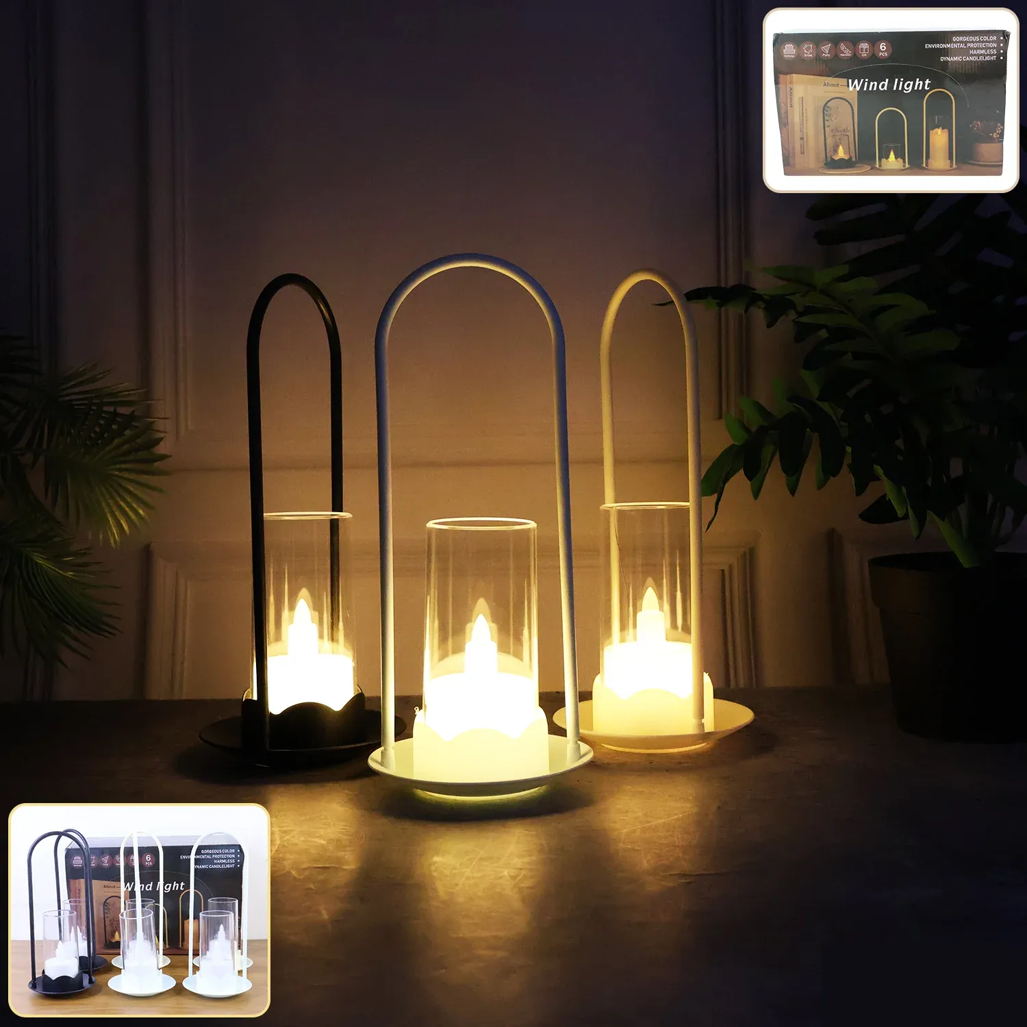 Premium Flameless LED Candle Set – Big Wind Light Style Decorative Glow - Buy Online at Alikart