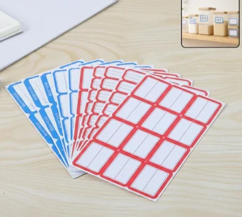 10 Sheets Red & White Self-Adhesive Shipping Label Stickers