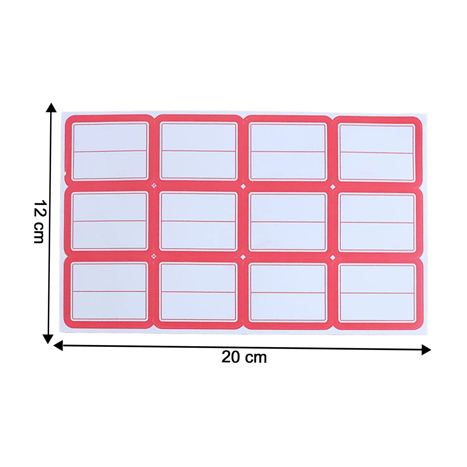 10 Sheets Red & White Self-Adhesive Shipping Label Stickers - Detailed Feature View 5