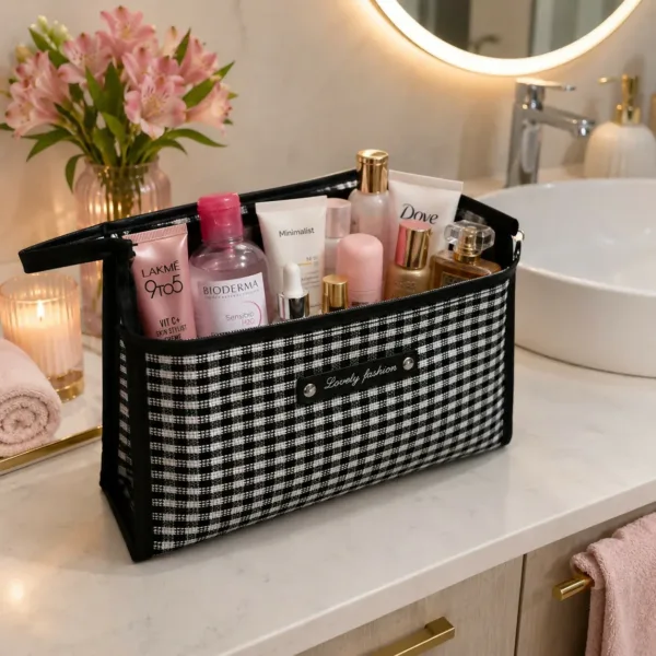 Multipurpose Zipper Organizer Pouch for Makeup & Stationery Storage