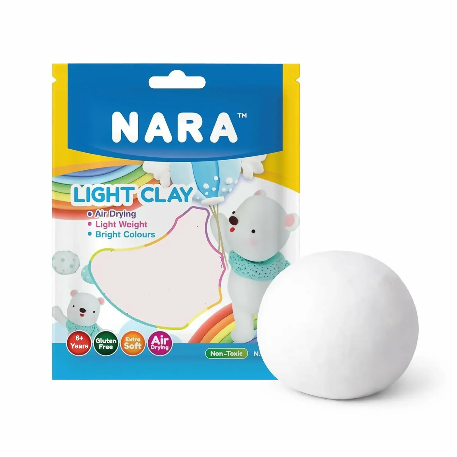 NARA Air Dry Light Clay for Kids Creative Sculpting and DIY Craft Activity - Detailed Feature View 6