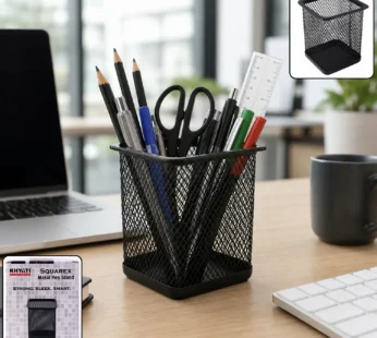 Khyati SquareX Metal Pen Stand for Desk Organization