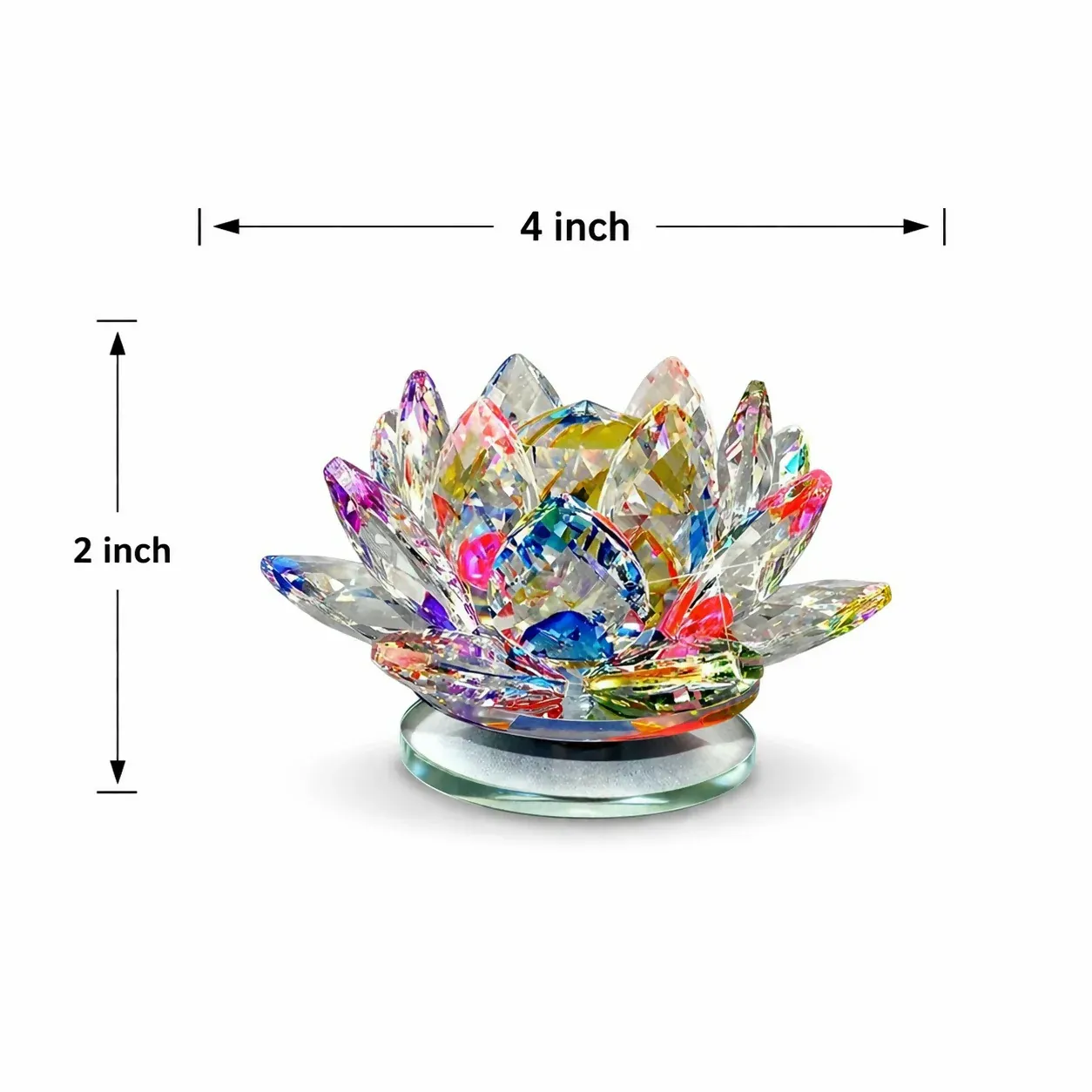 Crystal Cut Decorative Glass Lamp Shade Table Decor Showpiece - Detailed Feature View 4