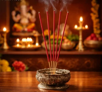Pink Rose Incense Sticks – Charcoal-Free Floral Fragrance for Pooja & Meditation