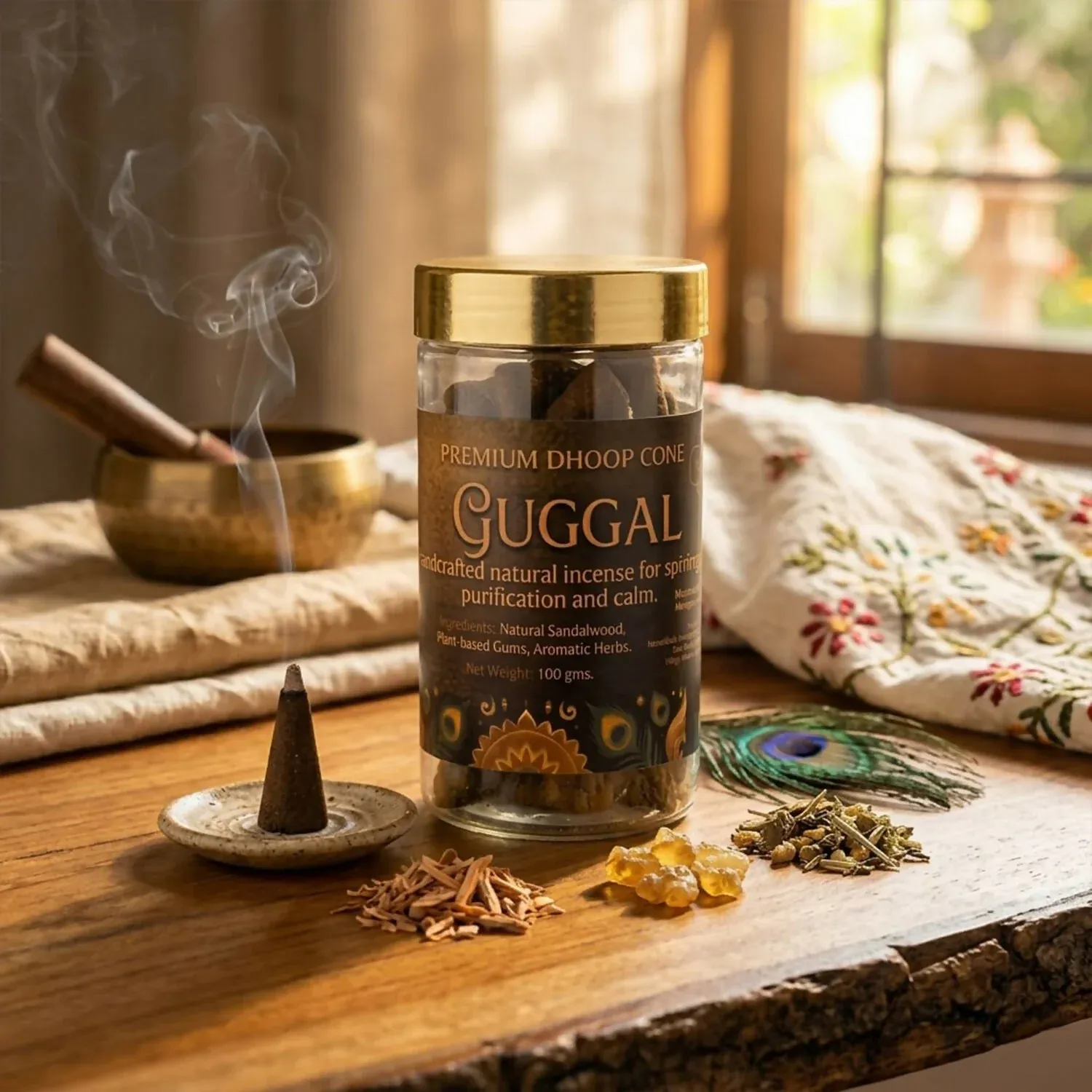 Premium Rajwadi Guggal Dhoop Cones 100gm – Long Lasting Aroma for Pooja & Meditation - Buy Online at Alikart