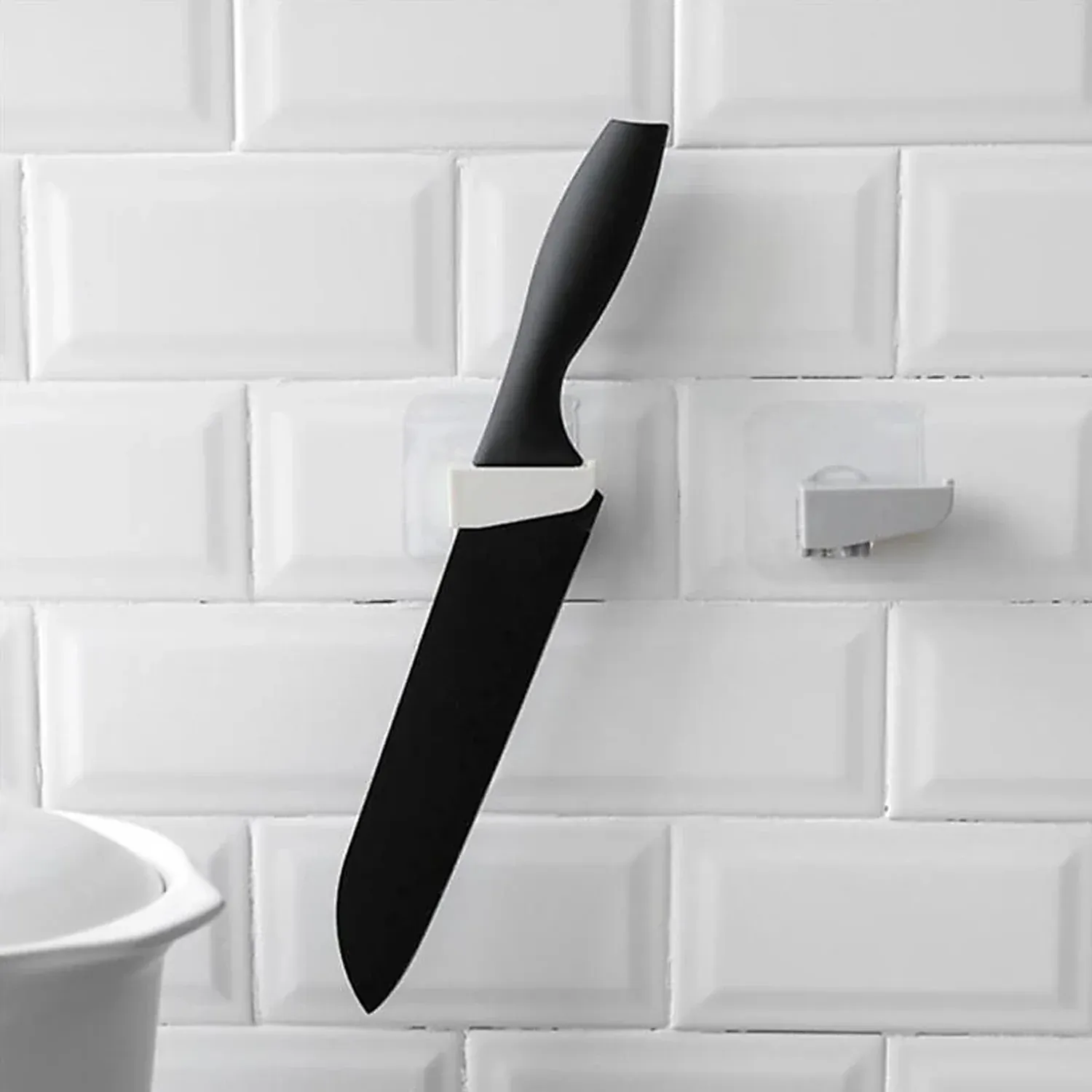 Premium Punch-Free Wall Hanging Knife Holder – Drill-Free Kitchen Storage | Storenzo - Buy Online at Alikart