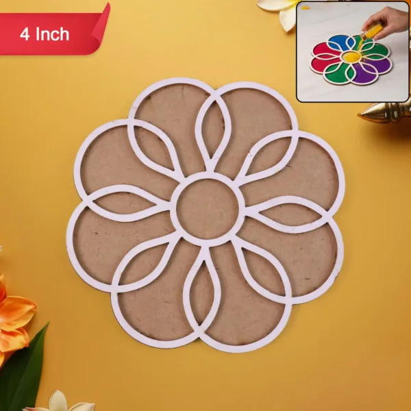 Rangoli Stencil Flower Design – Easy Diwali & Festival Decor