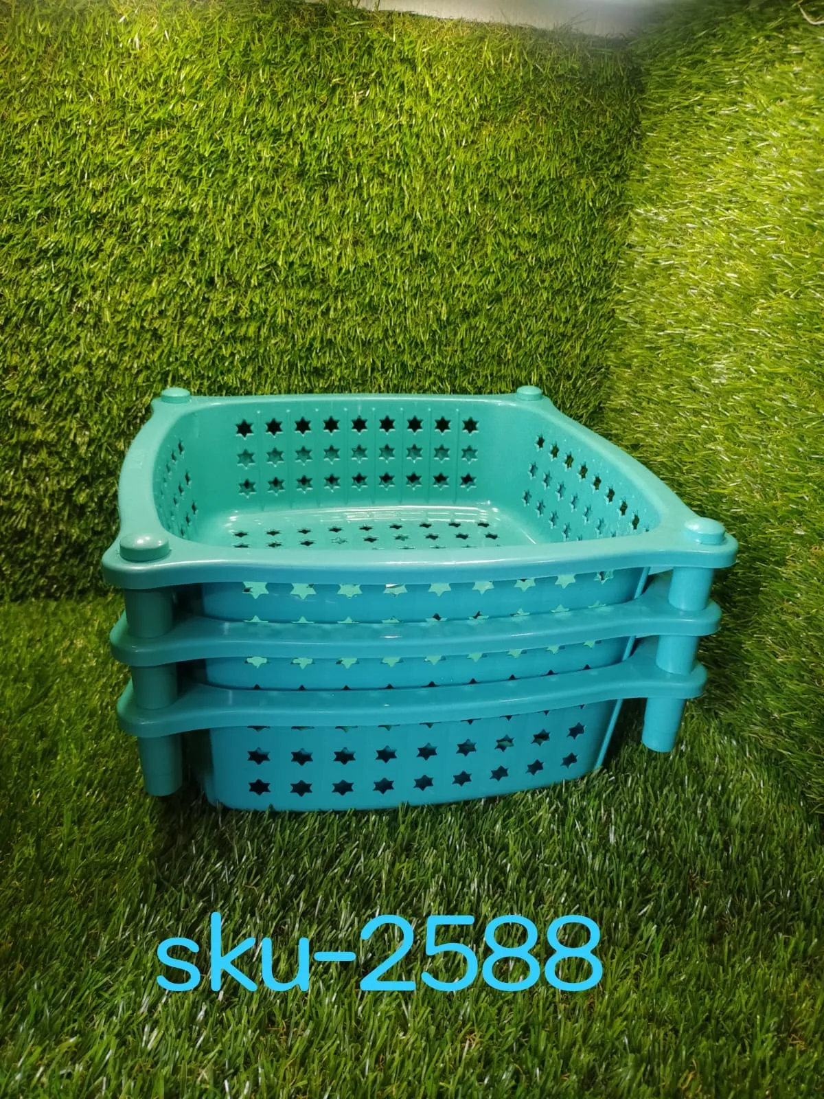 Kitchen Trolley Basket – 3 Layer Square Storage Rack | CookAura - Detailed Feature View 7