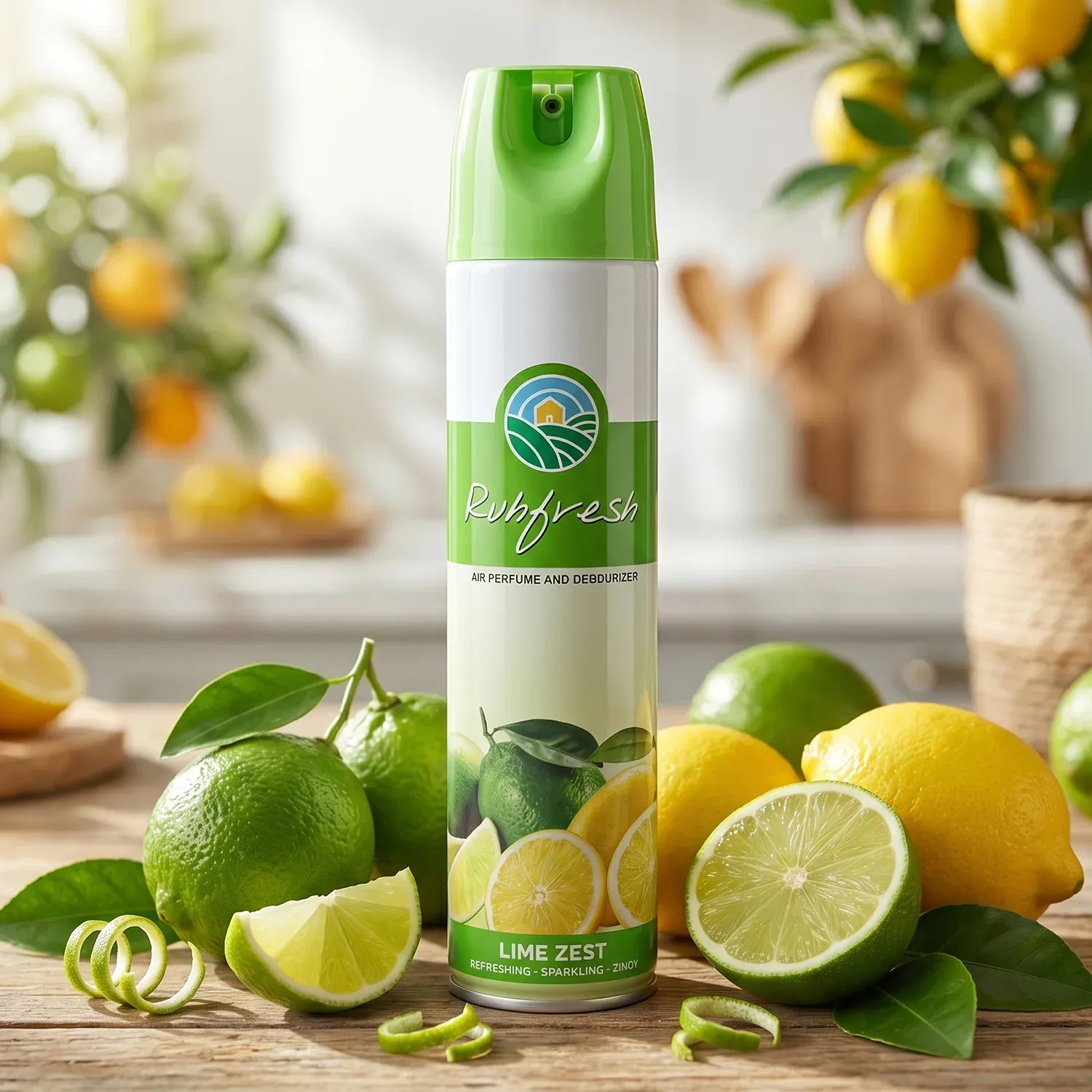 Lime Zest Air Freshener Spray 220 ML - Refreshing Citrus Scent - Detailed Feature View 2