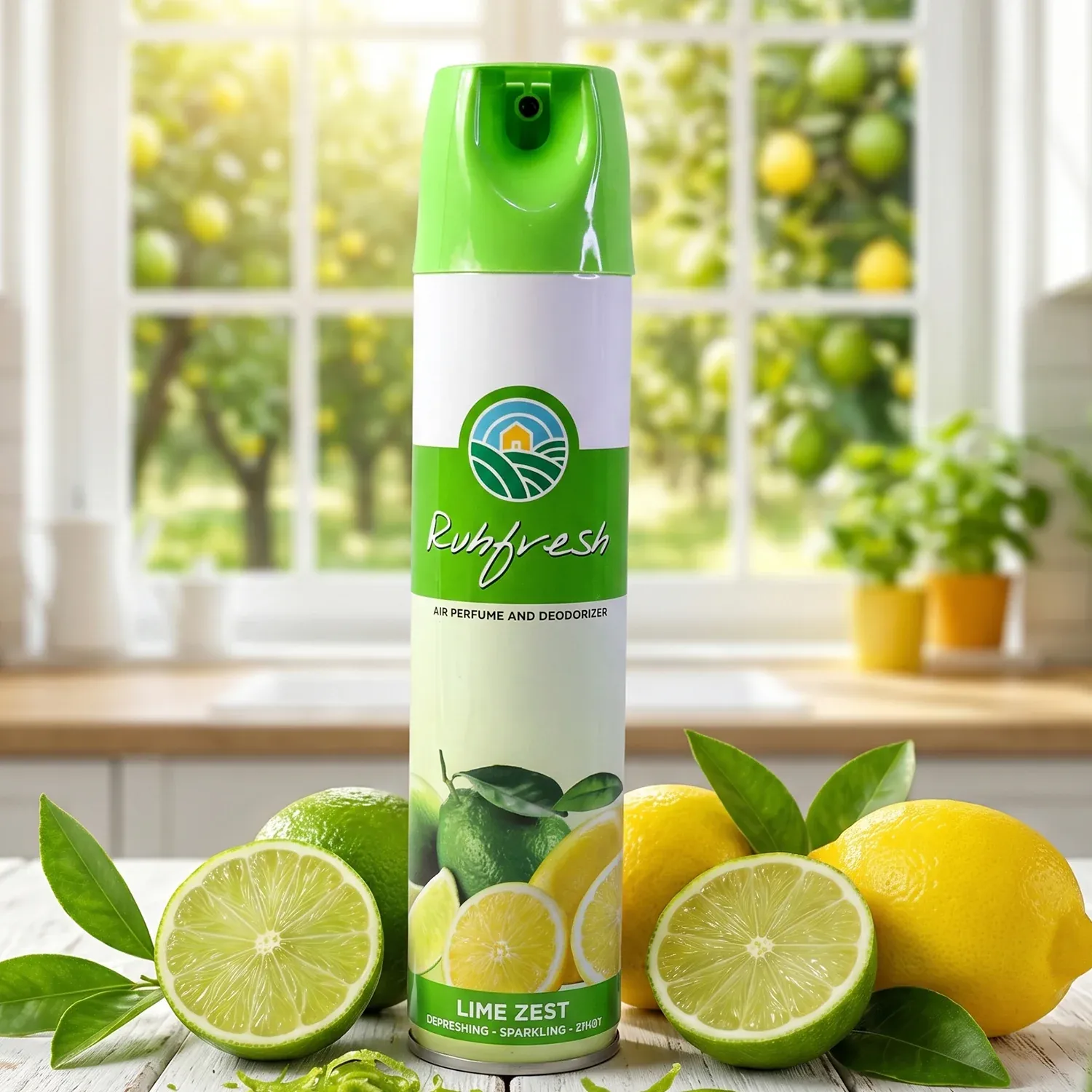 Lime Zest Air Freshener Spray 220 ML - Refreshing Citrus Scent - Detailed Feature View 7