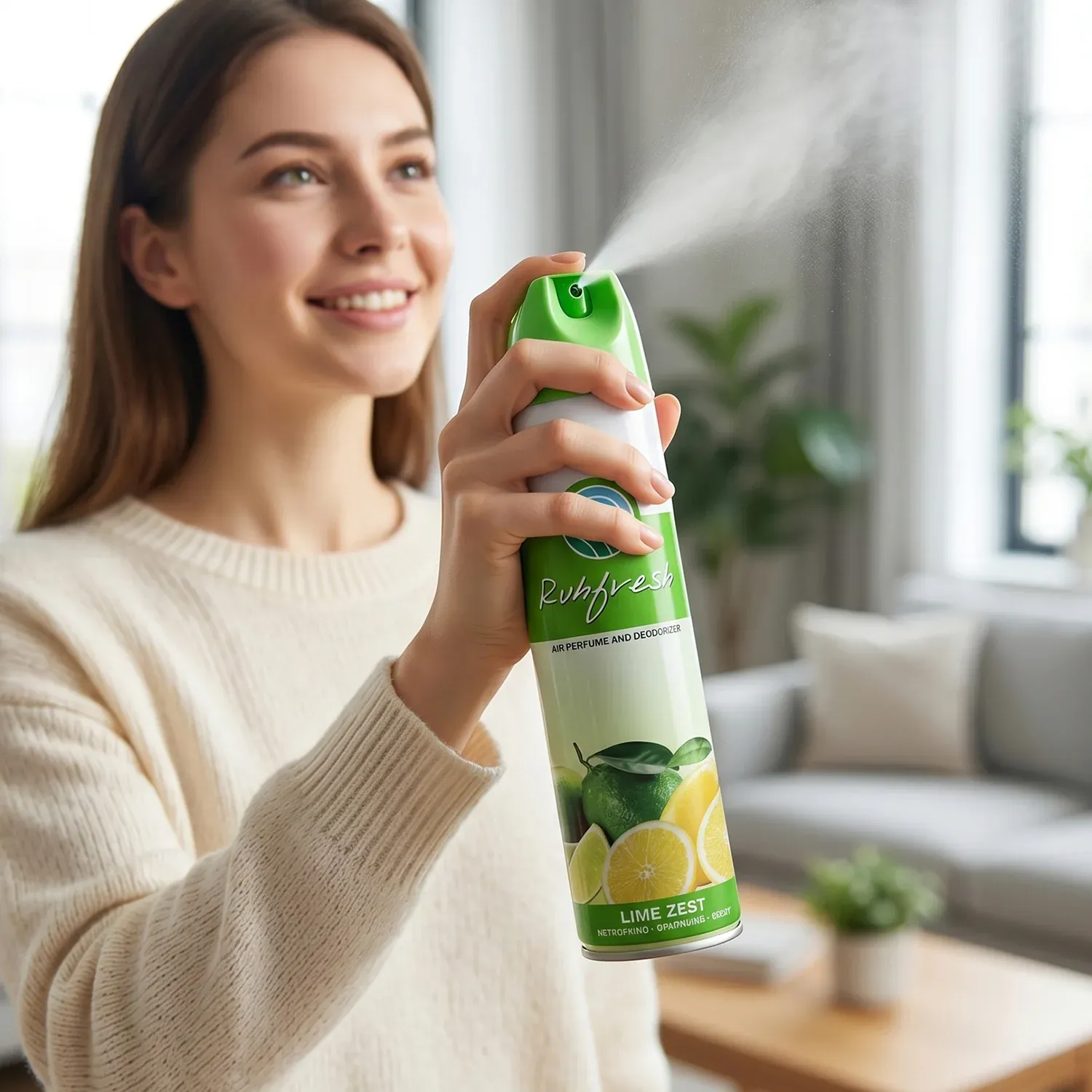 Lime Zest Air Freshener Spray 220 ML - Refreshing Citrus Scent - Detailed Feature View 4