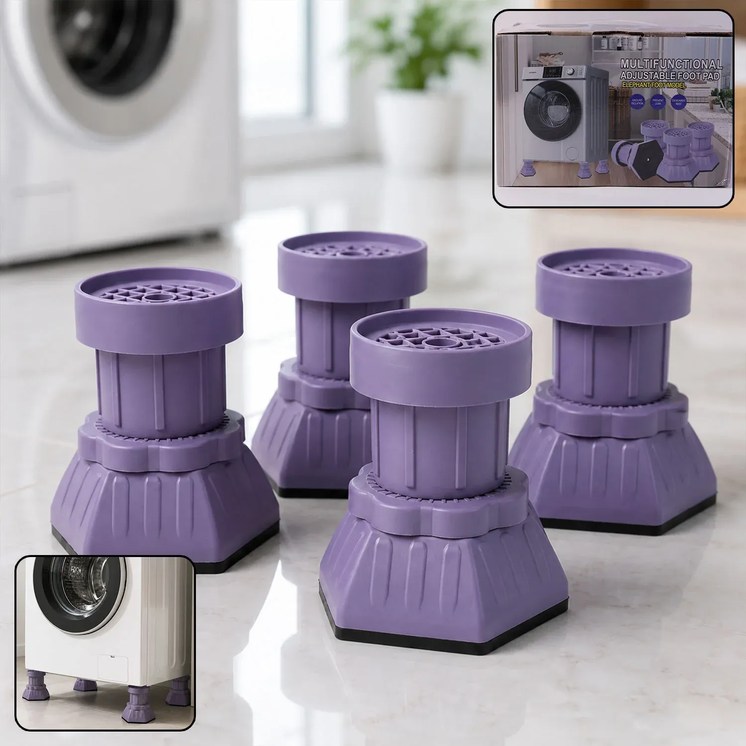 Premium Multifunctional Adjustable Foot Pads Furniture Leg Levelers Anti-Slip (4 Pc Set) - Buy Online at Alikart