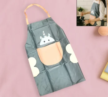 Cartoon Animal Kitchen Apron – Durable with Front Pocket